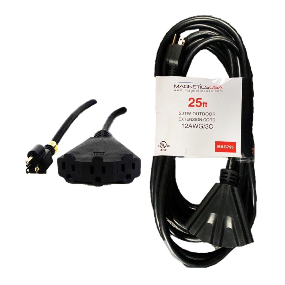 Extensión para uso exterior de 25 pies USA 3 salidas de