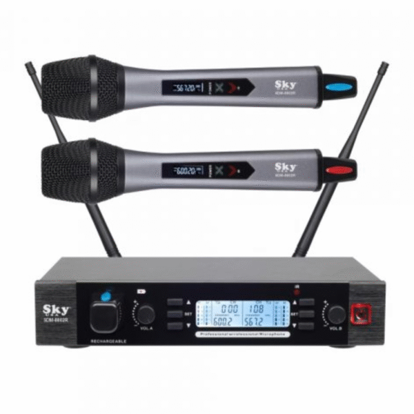 Micrófono Inalámbrico Dual Profesional Sky - SDM-8802R
