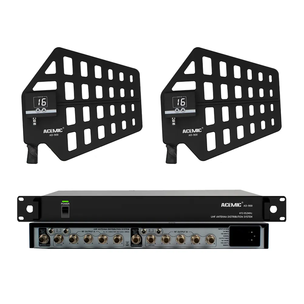 Amplificador y Distribuidor de Antenas UHF AD-900 para Sistemas Inalambricos